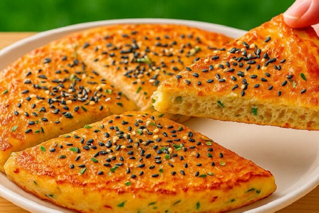 Savory Oatmeal Breakfast Flatbread Recipe