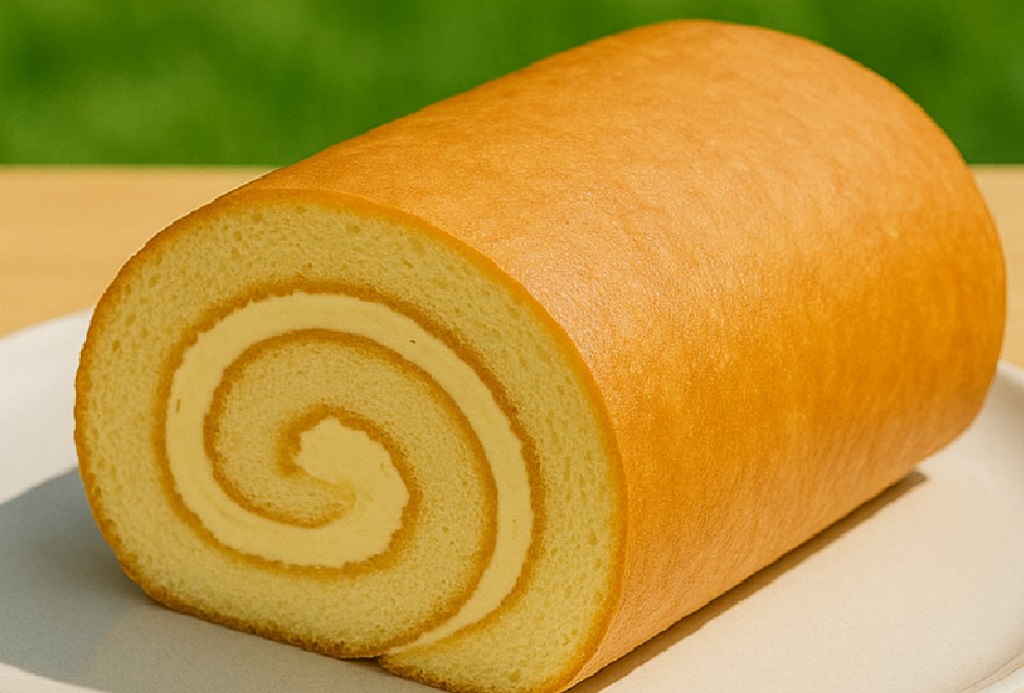 Soft Vanilla Swiss Roll Cake