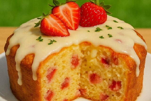 Strawberry Cream Cheese Pound Cake Recipe