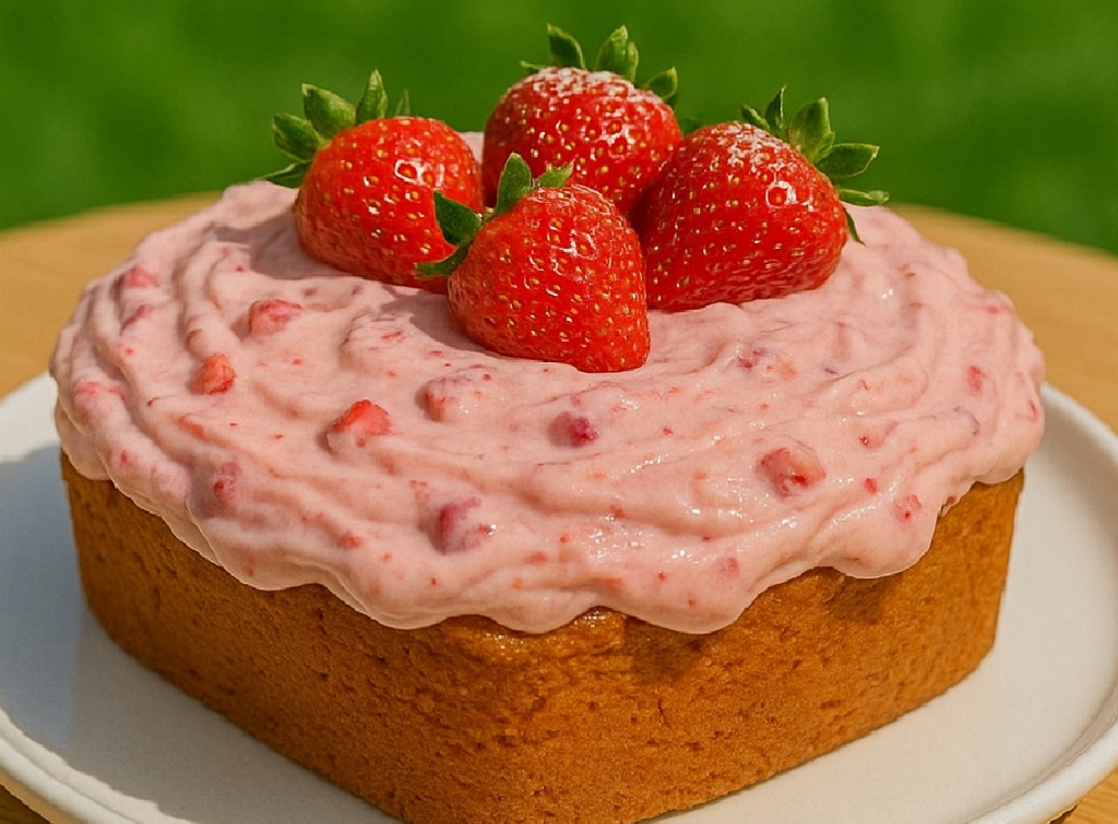 Strawberry Cream Pound Cake