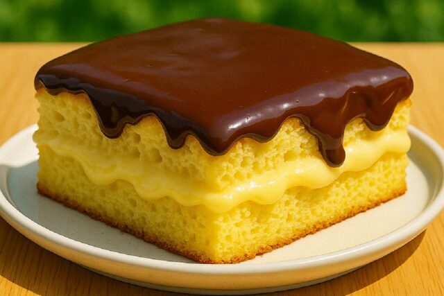 Homemade Boston Cream Poke Cake Recipe