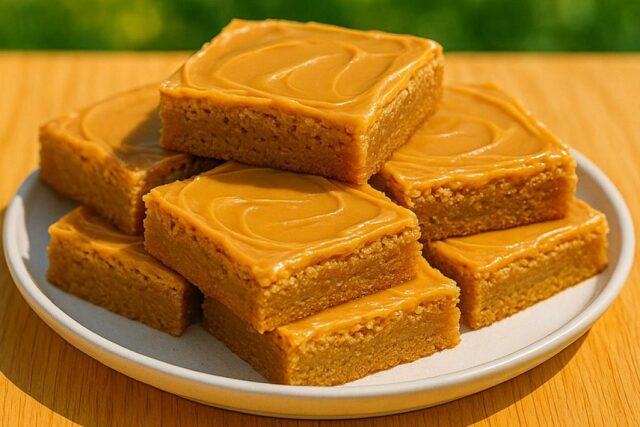 Classic Peanut Butter Cookie Bars with Frosting