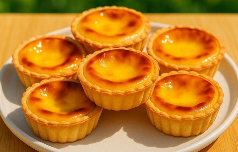 Tokyo’s famous molten: Buttery tart shells filled with creamy molten cheese, golden and glossy on top