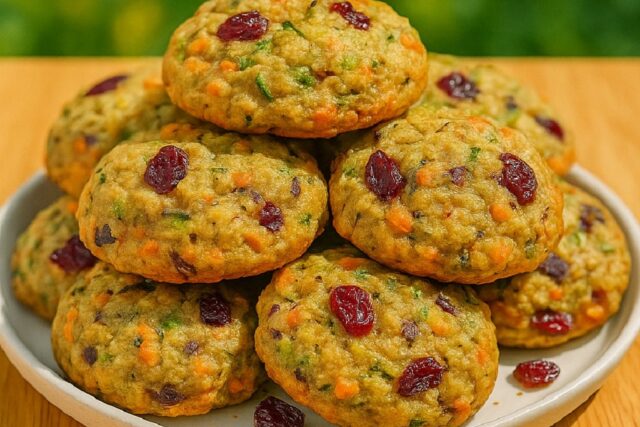 Wholesome Zucchini Cookies with Oat and Cranberries