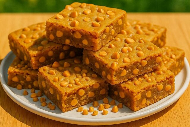 Chewy Butterscotch Toffee Cookie Bars