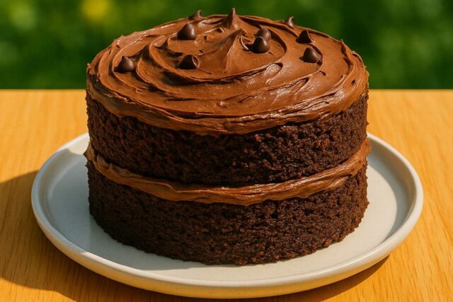 Moist Chocolate Zucchini Cake with Double Layers